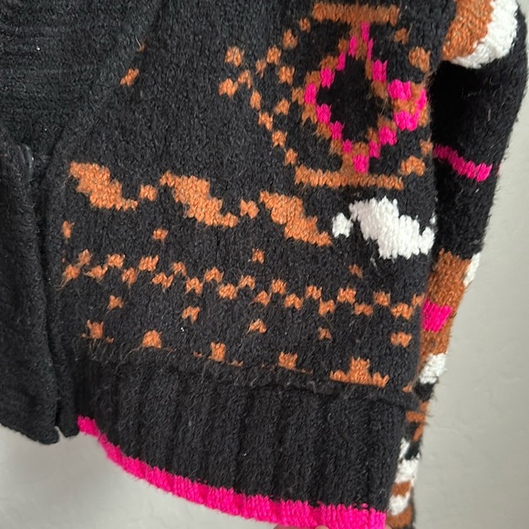 By Anthropologie Neon Collared Cardigan Sweater - Picture 7 of 10